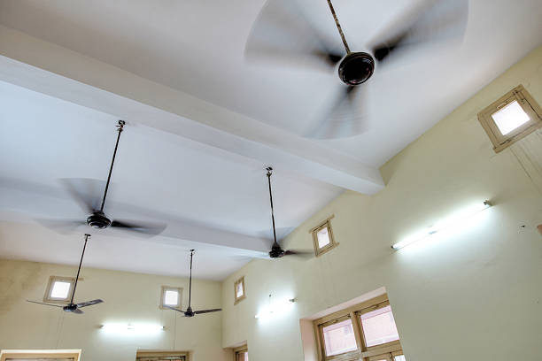 Ceiling fans rotating inside room dream house energy Dream house energy